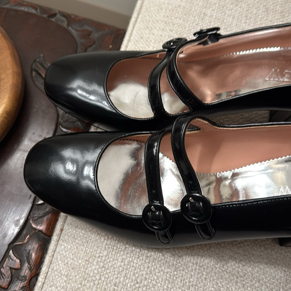 J. Crew Maisie double-strap heels in Black Italian spazzolato leather - Picture 7 of 7
